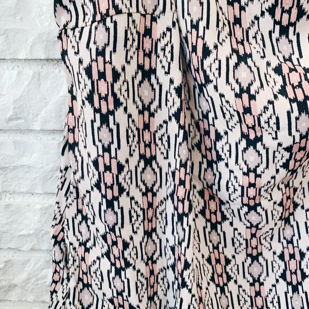 Free People One Shoulder Pattern Mini Dress - Size 0